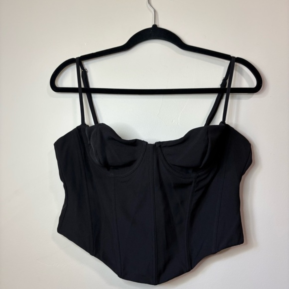 White Fox In The Mourning Bustier Crop Tank Women's XL NWT